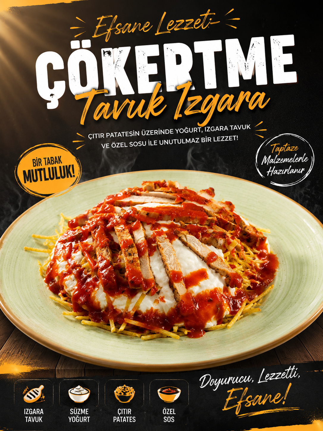 IZGARA TAVUK ÇÖKERTME